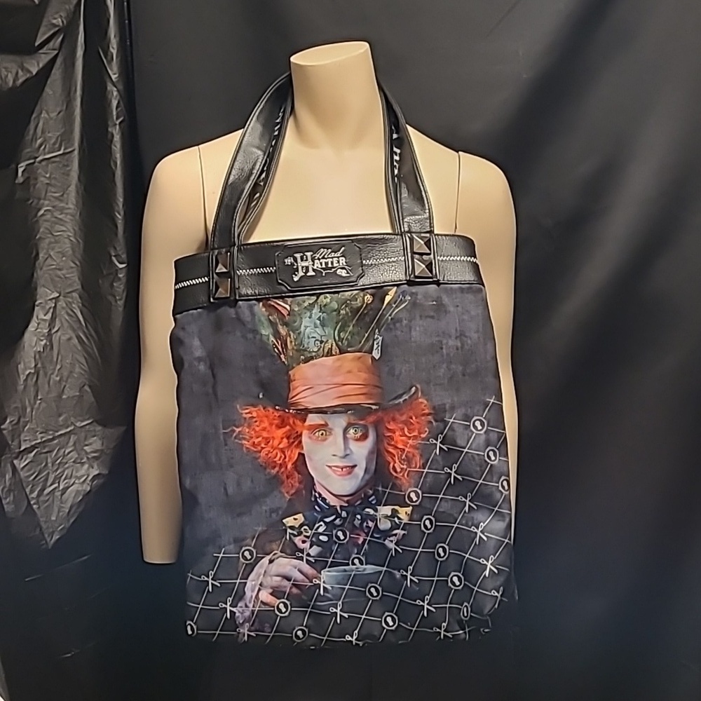 LOUNGFLY Disney's "Alice in Wonderland" Mad Hatter (Johnny Depp) Large Tote